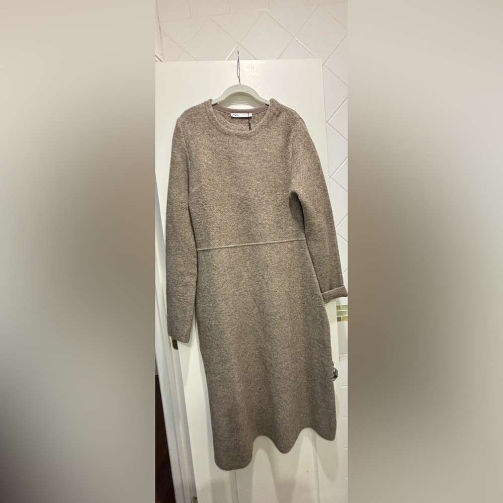NWT ZARA Elegant Sweater Dress XL - Picture 3 of 5